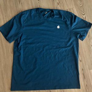 Official Apple Shirt Adult L Blue Short Sleeve